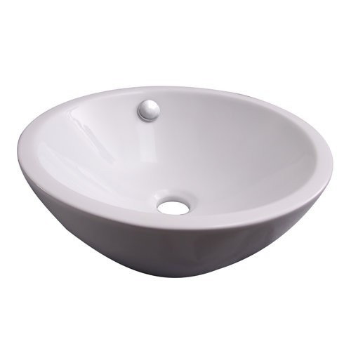 Barclay Dayton 15.37'' White Vitreous China Circular Vessel Bathroom
